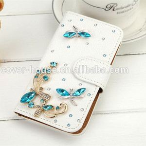 Ốp Lưng Da 3D Cherry Blossoms Rhinestone Cho iPhone 6S Có Ngăn Đựng Thẻ - Product Image 5