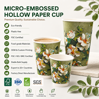 Vaso de Papel Premium para Café, Espresso, Bar, Cafetería, Resistente, Multiusos, Aislado, de Doble Pared, Resistente al Calor y Anti-escaldaduras