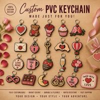 Porte-clés personnalisé en PVC pour la Saint-Valentin, cadeaux d'anniversaire de mariage, porte-clés en caoutchouc découpé, breloque personnalisée pour couple