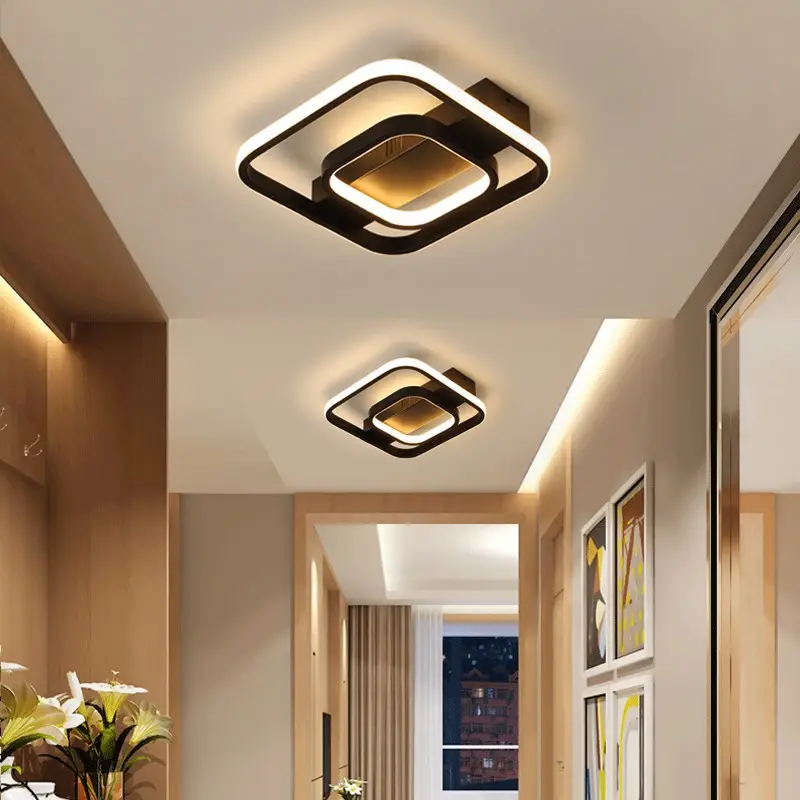 小型屋内LED天井照明廊下天井ランプ正方形LED取り付け天井ライト部屋用lamparas de techo