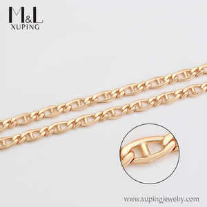 XUPING-collares de cadena cubana gruesa facetada, joyería de estilo mexicana, 18K, color dorado, ML Store, ML64021 - Product Image 3