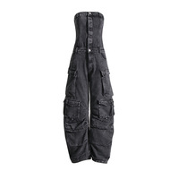 Équipe bleue | Combinaison en jean pour femmes dames personnalisée de haute qualité OEM personnalisée en vrac en gros salopette en jean déchiré pantalon en jean pour femmes