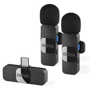 BOYA-Micrófono Lavalier inalámbrico de solapa para iPhone, dispositivo de grabación de vídeo tipo C, mini micrófono de solapa, Vlog, V1, 2, 2, 2, 2, 2, 2, 3, 1, 2 - Product Image 1