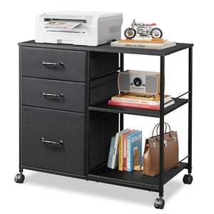 Retro-style movable <b>filing</b> cabinet, simple and multifunctional <b>drawer</b>-style storage cabinet for offices, large capacity - Product Image 5