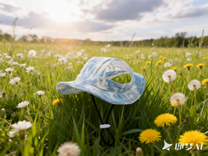 Adorable chapeau de pêcheur tie-dye d'été avec protège-oreilles, réglable, respirant, protection solaire pour petits chiens et chats, toutes saisons - Product Image 6