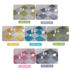 Alfombra de ducha antideslizante de PVC entrelazada de 30x30 cm, hueca, impermeable, para baño, para personas mayores - Product Image 5