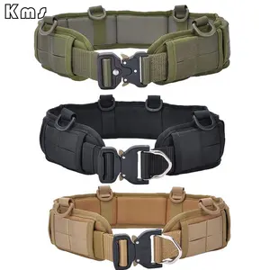 KMS Custom Wholesale Double Layer Outdoor Combat Duty Waist Battle Training Tactical Molle Belt For Men