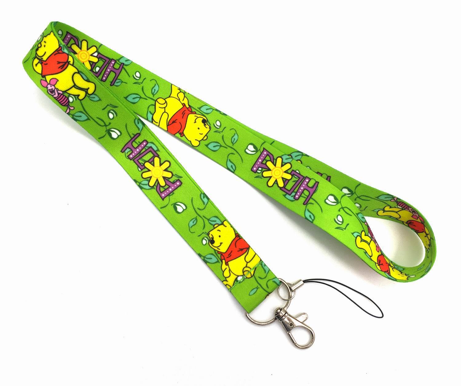 Polyester Lanyard Wholesale Cute Cartoon Eeyore Bear Anti-Lost Lanyards Printing Phone Neck Strap Promotional Gift Custom Logo Image 4