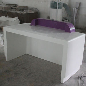 Bancone Reception Personalizzato Design Migliore Superficie Solida Banco Informazioni per Piccoli Negozi - Product Image 4