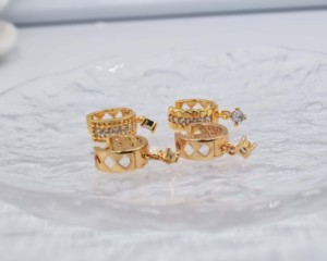 Tendencia 2024 Joyería de Moda de Diseñador Aretes con Piedra de Nacimiento Oro Macizo de 14k con Diamantes de Laboratorio - Product Image 5