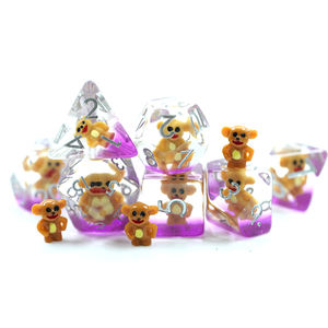 2024 yüksek kalite 7-Pcs 16mm reçine D & D oyunu zar yuvarlak kenar horoz dahil DND zar yeni varış - Product Image 3