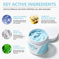 Masque à l'argile Aixin Private Label à l'huile de graines de Camellia Oleifera pour réparation profonde des pores, nettoyage et minimisation des pores, enrichi en peptide de cuivre GHK-Cu