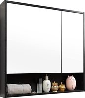 100% armoires à miroir en PVC résistant à l'eau armoire à pharmacie murale de salle de bain éclairage LED vanité