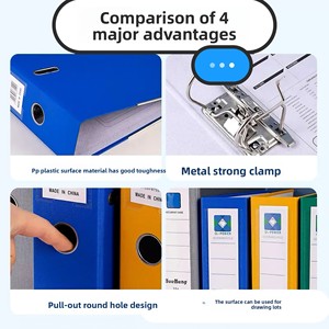 Hot Sale 3 Inch <strong>A4</strong> FC Office PP <strong>Box</strong> <strong>File</strong> Rigid Lever Arch <strong>File</strong> Holder Clip Paper Cover Filing Products - Product Image 3