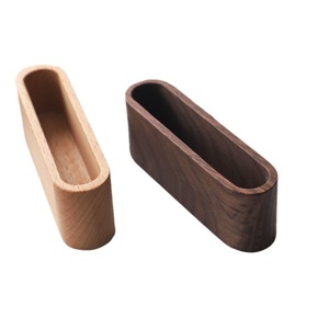 Porte-cartes de visite créatif en bois de noyer noir, support de cartes de visite en bois pour réception de bureau, présentoir de cartes de visite de table - Product Image 5