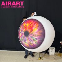 Œil humain gonflable imprimé sur mesure, œil géant réaliste gonflable pour installation artistique, événement en boîte de nuit, décoration d'Halloween
