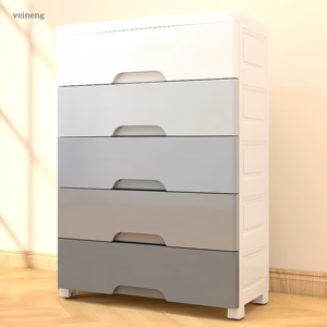 Armoire de rangement à tiroirs épaissie en plastique PP, pour la maison, jouets de bébé, vêtements, articles divers, modèle Veineng - Product Image 1