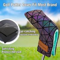 Nouvelle conception de couvre-tête de putter magnétique de qualité supérieure, régulier/grand, coloré, en forme de diamant, pour putter de golf à lame