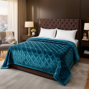 Manta de Visón de Poliéster con Relieve de Lujo, 1.4 KG, 295 GSM, Manta Suave y Cálida para Invierno, para Hogar y Hotel - Product Image 1
