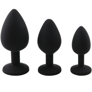 <span class=keywords><strong>S</strong></span> <span class=keywords><strong>M</strong></span> L 3 Pezzo Dimensione Del Sesso Anale in Silicone Tappi Per Le Orecchie con il Diamante Fondo - Product Image 3