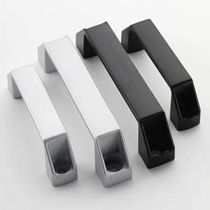 Maniglie per Mobili Industriali in Lega di Alluminio Spessorato, Nere, Argento, Grigie, per Ante di <span class=keywords><strong>Cucina</strong></span>, Design Moderno - Product Image 6