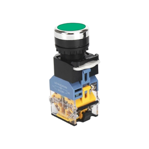 Interrupteur à bouton plat à réinitialisation automatique YHBS-38-11BN 10A avec lumière, ouverture de 22 mm, frais de port non inclus - Product Image 1