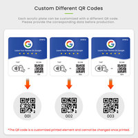 Plaque NFC Google Personnalisée avec Logo et Impression Code QR, 100mm, Adhésifs Médias Sociaux NFC en Acrylique