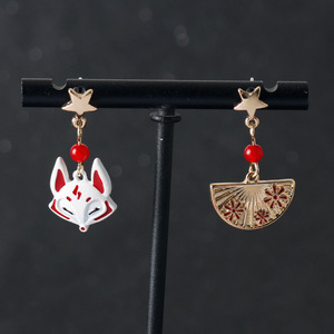 Nuovi Arrivi: <span class=keywords><strong>Orecchini</strong></span> Asimmetrici a Forma di Volpe <span class=keywords><strong>Anime</strong></span>, Lunghi <span class=keywords><strong>Orecchini</strong></span> con Nappa di Perle in Stile Etnico per Donne - Product Image 5