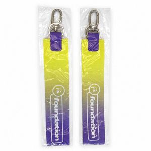 Jacquard Ribbon Key Chain Custom Nylon Mobile Lanyard with Logo Design Promotional Carabiner & Keychains - Product Image 1