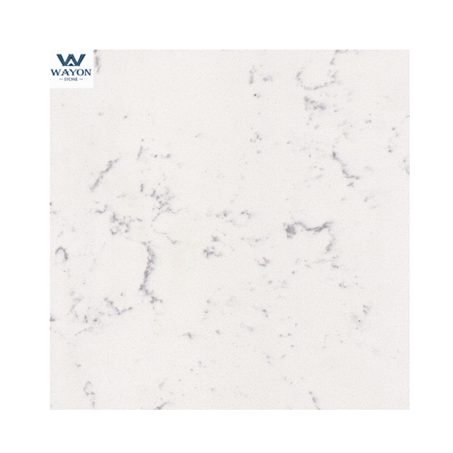 Yunfu Wayon Carrara White Quartz Stone Large Slab Polished Surface Super White Quartz