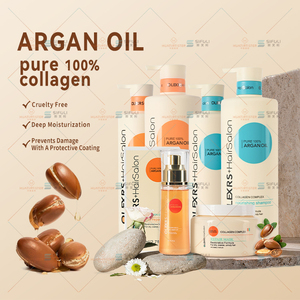 Ensemble Shampooing et Après-Shampooing au Collagène et à l'Huile d'Argan Naturelle, Fabriqué sur Mesure par l'Usine OEM, Soin Anti-Pelliculaire pour <span class=keywords><strong>Cheveux</strong></span> Secs et Abîmés - Product Image 3