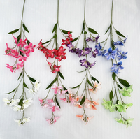 Vente flash : Fleurs de lys artificielles en soie, 7 têtes, 76 cm, rose, fleurs réalistes et colorées pour la décoration de la maison et des mariages