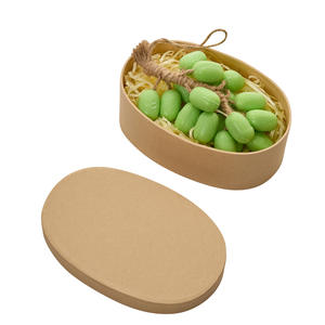 Boîte cadeau elliptique artisanale de qualité supérieure en papier kraft recyclé pour les marques durables - Product Image 4