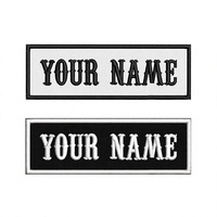 Patch de nom brodé personnalisé, rectangulaire, thermocollant, en tissu, pour vêtements, DIY