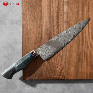 Cuchillo de chef japonés de alta gama personalizado VG10, cuchillo de cocina de hoja de acero al carbono de acero de Damasco para rebanar carnes de frutas, viene en caja de regalo - Product Image 2