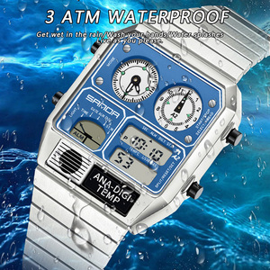Reloj Digital Unisex SANDA 3192, Reloj de Pulsera Electrónico de Doble Pantalla, Deportivo, Resistente al Agua, con Alarma, para Estudiantes - Product Image 5