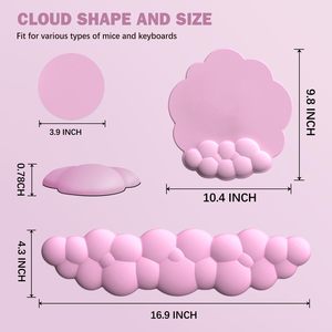 ענן צורת יד שאר כרית PU חומר אנטי להחליק גומי בסיס זיכרון קצף מקלדת משטח עכבר - Product Image 2