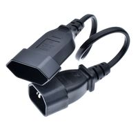 Câble d'alimentation IEC 320 C14 mâle vers prise femelle européenne 2 broches pour onduleur PDU, adaptateur secteur UE