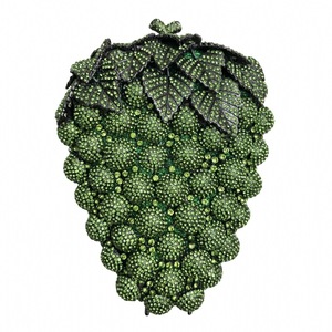 Amiqi กระเป๋าคลัทช์สำหรับงานเลี้ยงตอนเย็นของผู้หญิง,กระเป๋างานราตรีประดับคริสตัลองุ่นผลไม้งานแต่งงานหรูหราปี MRY10 - Product Image 4