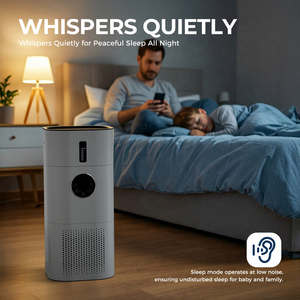 เครื่องฟอกอากาศทำความชื้นแบบ2-in-1, เครื่องฟอกอากาศแบบไร้หมอกทำจากพลาสติกไฟฟ้า - Product Image 3