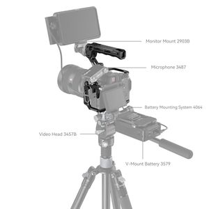 ชุดอุปกรณ์กล้องแบบเต็มตัว SmallRig 4198 สำหรับ <span class=keywords><strong>Sony</strong></span> <span class=keywords><strong>A7</strong></span> <span class=keywords><strong>III</strong></span> A7R <span class=keywords><strong>III</strong></span> พร้อมด้ามจับแบบ ARRI ตัวหนีบ HDMI สำหรับการถ่ายทำภาพยนตร์ - Product Image 4