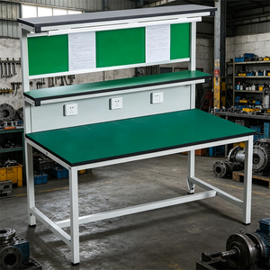 Station de travail industrielle multifonctionnelle moderne antistatique en acier, tailles personnalisables, écologique et durable pour les restaurants - Product Image 2