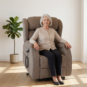 Fauteuil inclinable pour personnes âgées avec appui-tête, soutien lombaire, fonction chauffante, fonction zéro gravité, roues, fauteuil élévateur confortable pour seniors - Product Image 5
