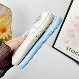 เคสโทรศัพท์แม่เหล็กแบบกันกระแทก ดีไซน์แฟชั่นสีสันตัดกัน สำหรับ iPhone 18 12 13 14 15 16 17 Pro Max พร้อมฟิล์มเลนส์ HD - Product Image 6