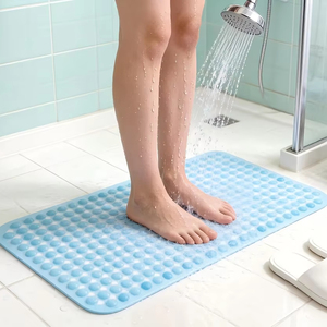 Alfombrilla de Baño de PVC en Rollo con Ventosas, Paquete Personalizable, Alfombra de Seguridad para Bañera, Ducha, Cocina, Sala de Masajes, Juego de Alfombrillas para Baño - Product Image 1