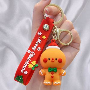 Cartoon 3D Anime Style Christmas Keychain Cute Kawaii Santa Snowman <b>Tree</b> Deer Pendant Charm Crystal Material for Girls Bag Gift - Product Image 2