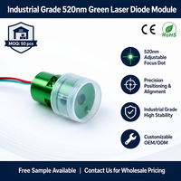 Module de diode laser vert 520 nm à ligne croisée, haute précision pour le positionnement, l'alignement et la découpe du bois, des scieries et de la pierre, certifié CE RoHS