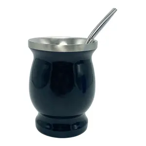 Argentina Custom Stainless Steel Yerba Mate Gourd Cup Double Wall Tumbler With Straw