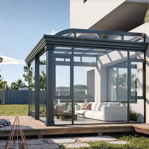 غرفة شمسية معزولة من الألومنيوم مائلة بأربعة مواسم ، شرفة مغلقة للحديقة الشتوية ، شقة مستودع فيلا - Product Image 6