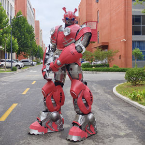 Disfraz <span class=keywords><strong>de</strong></span> Mascota <span class=keywords><strong>de</strong></span> Robot Realista Popular para Hombres Adultos, Inspirado en Películas y Series <span class=keywords><strong>de</strong></span> Televisión, 2.7 Metros <span class=keywords><strong>de</strong></span> Altura, Amarillo con Luces LED para Escenario y Danza - Product Image 3